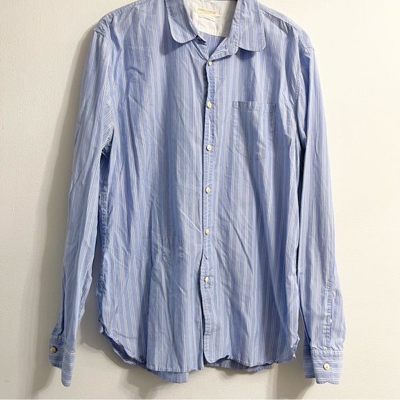 Levi’s Made & Crafted Blue White Striped Button Down Detailed Buttons Import 4 - Picture 3 of 10